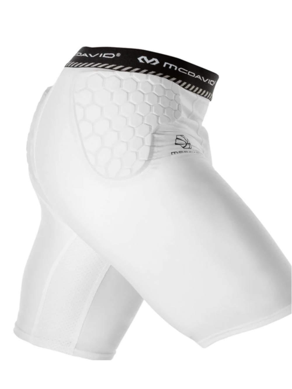 Men's McDavid HEX Basketball padded Compression Shorts XXL White Black